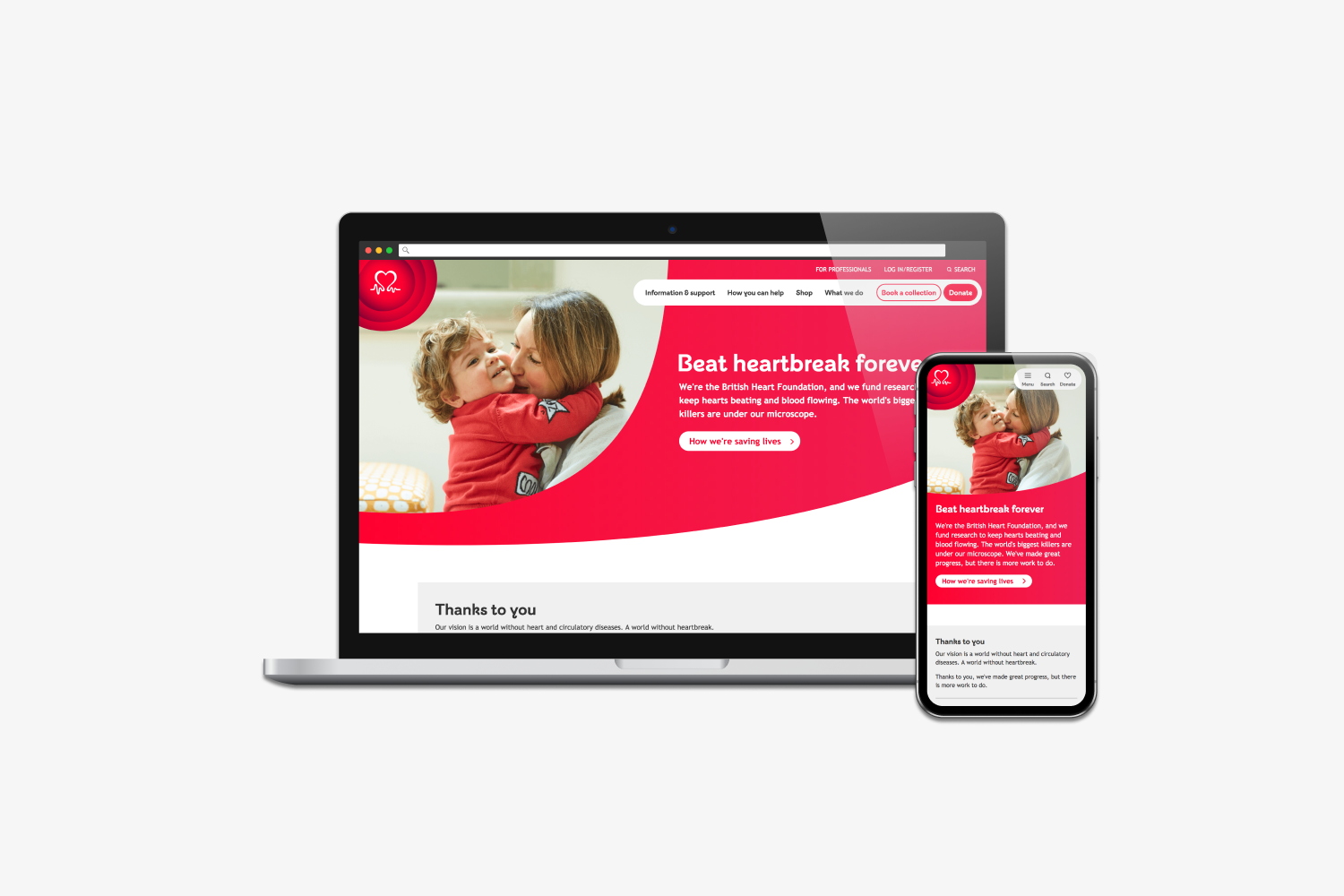 Site redesign — British Heart Foundation