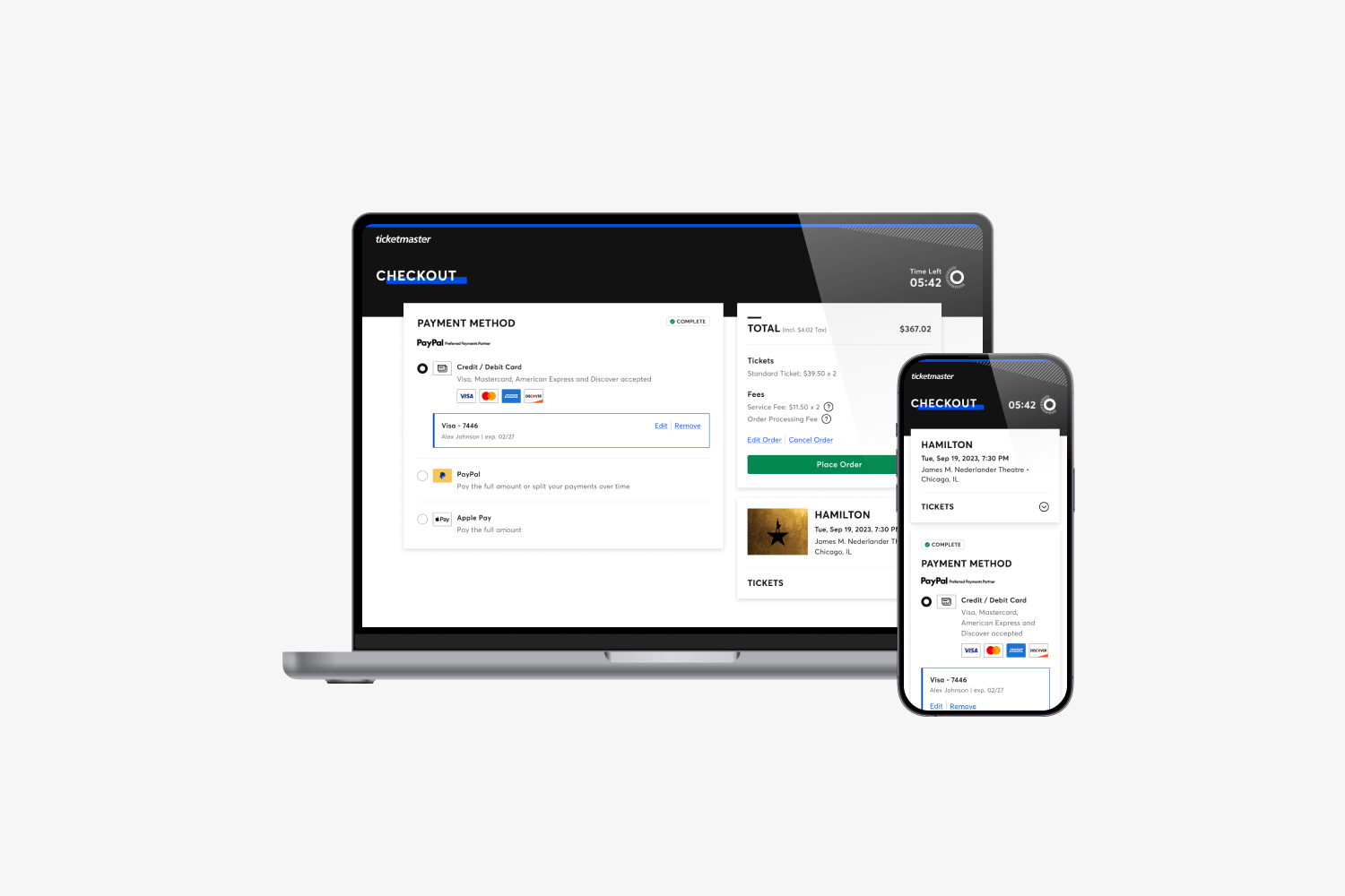 Checkout redesign — Ticketmaster