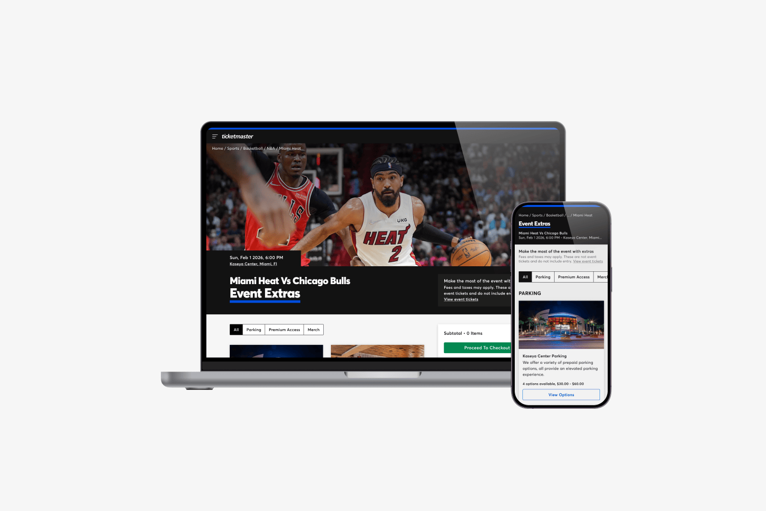 Extras Landing Page — Ticketmaster
